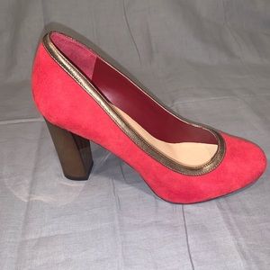 Cole Haan Edie Red High Party Block Pump Size 8B